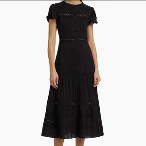 Reformation Zebrina Short-Sleeve Midi Dress